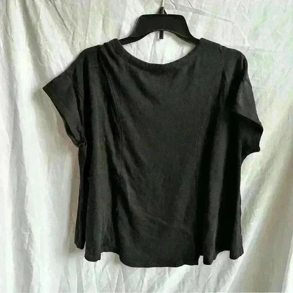 Time and Tru Black Tunic Top Short Sleeve Size L - Picture 2 of 3